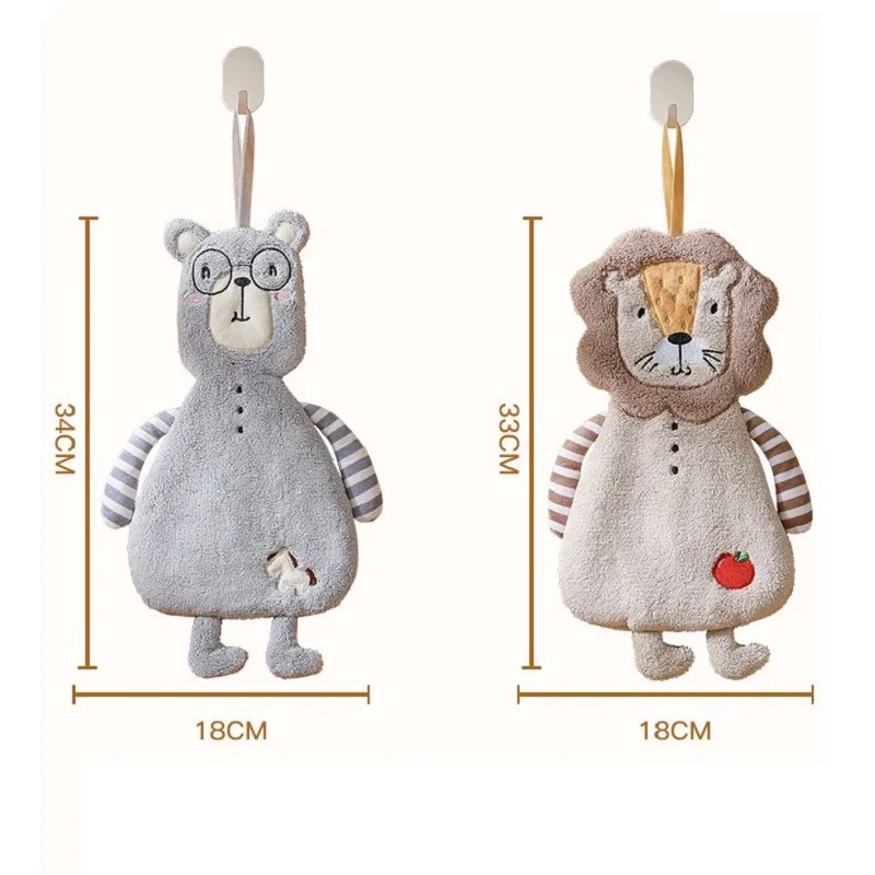 Asciugamano In Ciniglia Per Bambini, Forma Di Gatto, Con Anello Appendi, In Microfibra, 23x11 Cm, Assorbente, Per Bagno E Cucina