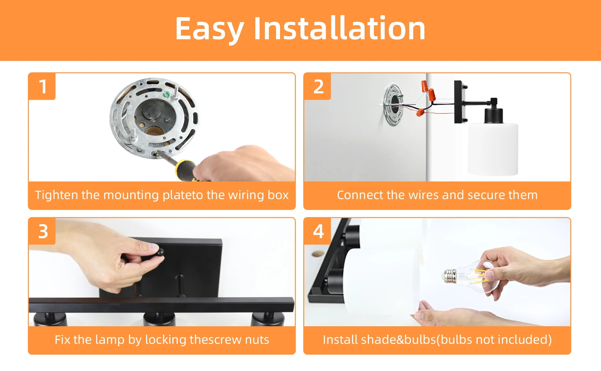 Mirror Lighting E26 Socket Fixtures Interior Mirrors Bathroom Decoration Vanity Table Lamps Frosted Glass Wall Corridor Light