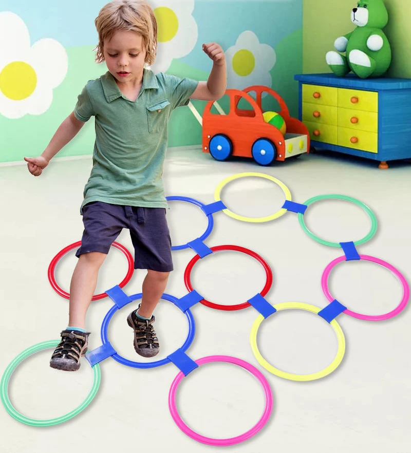 Colorful Kids Hopscotch Ring Jumping Set
