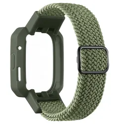 Versatile Sport Nylon Watchband & Protective Case - Premium Replacement Accessories for Redmi Watch 3 (Army green)