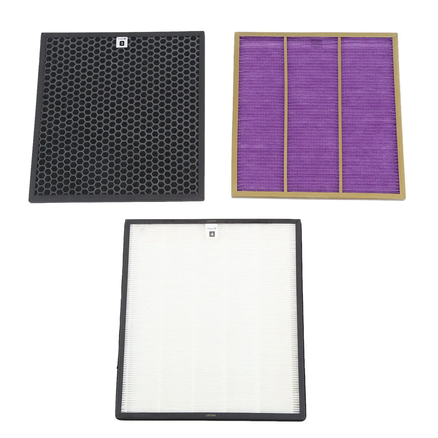 AC4121+AC4123+AC4124 Filters Kit for Philips AC4002 AC4004 AC4012 Air Purifier Parts