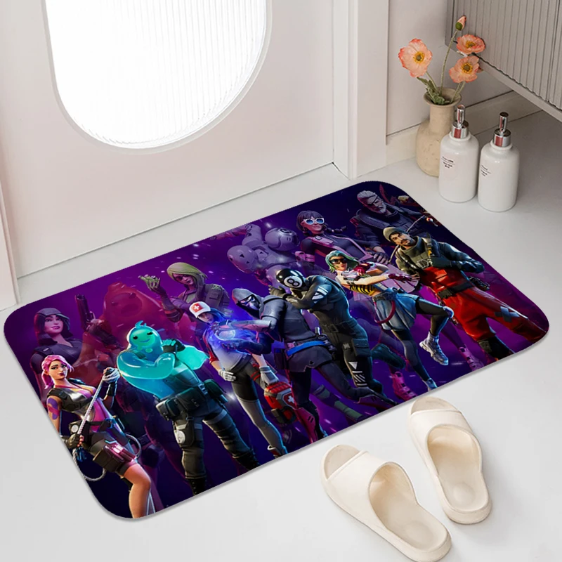 

Bathroom Rug F-Fortnites Veranda Floor Mat Carpets for Living Room Doormat Entrance Door Washable Non-slip Kitchen Foot Mat