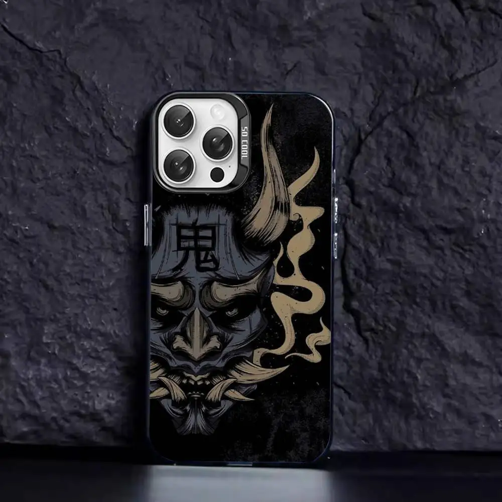 Ghost Face Samurai Matte Shockproof Phone Case - Japan-Inspired Anti-Fall Cover