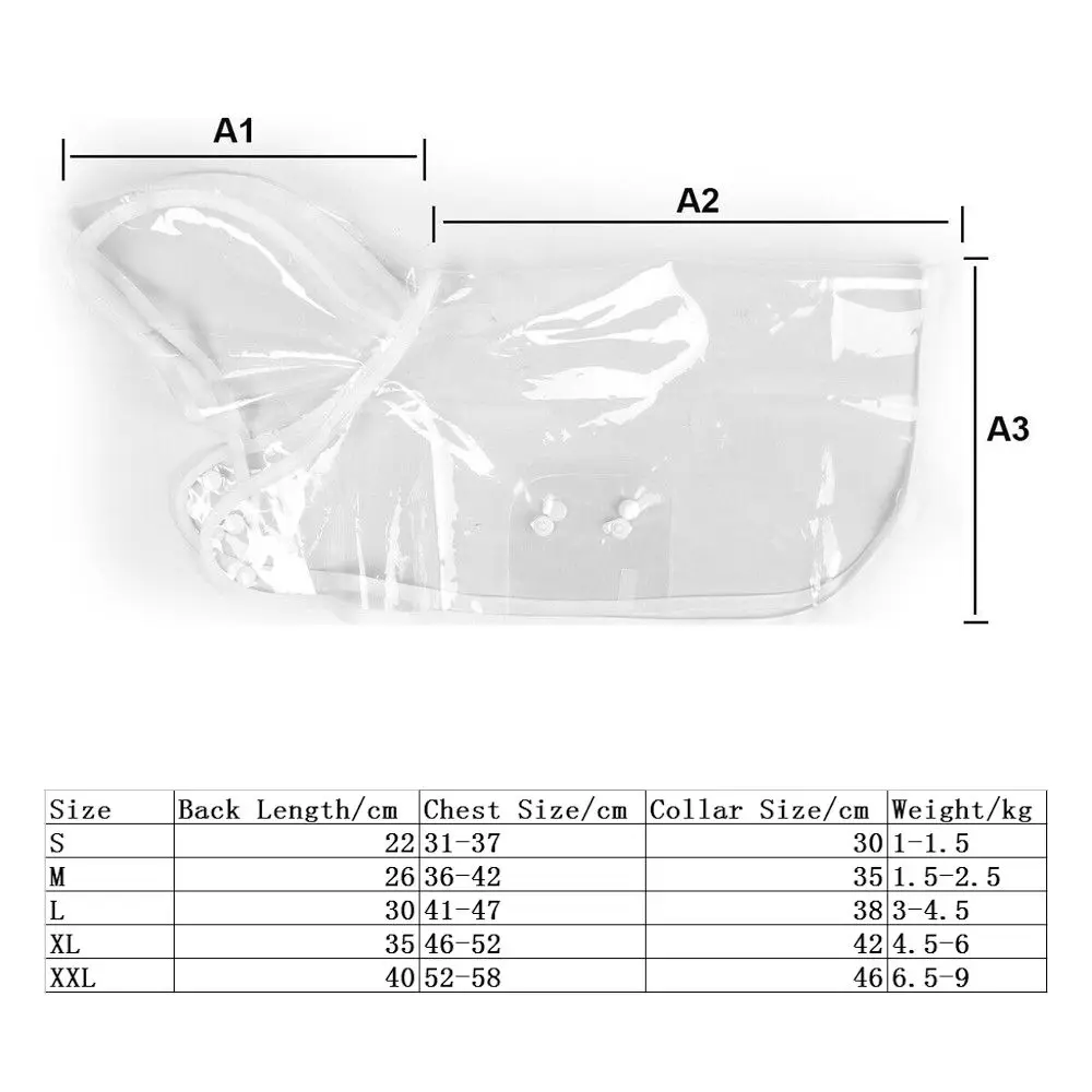 Title 2, Dog Puppy Rain Coat PVC Waterproof Clear Transp...