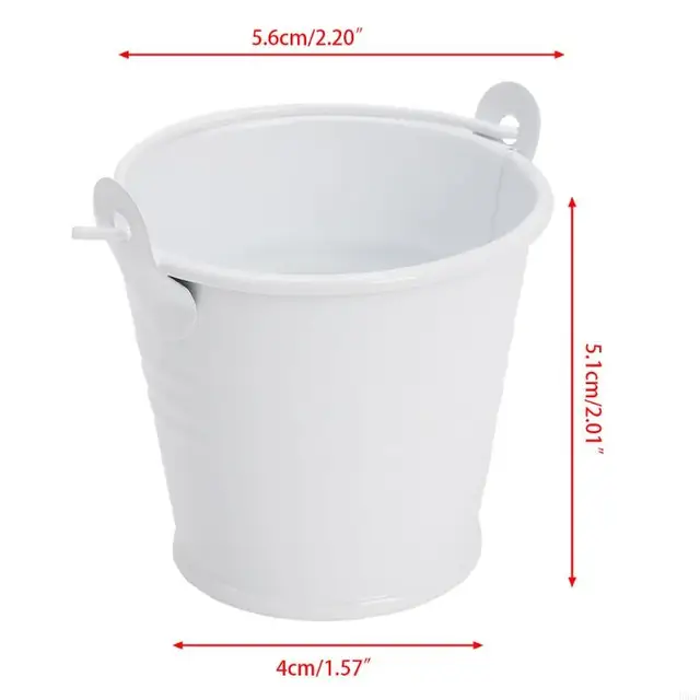 H55E Mini Flower Pot with Handle Round Mouth Small Plant Organization Pot 5