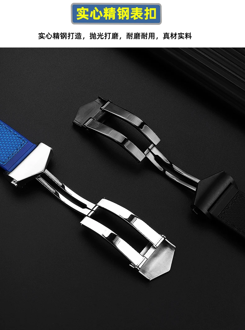 Rubber Silicone Watch Band 22mm for TAG Strap Heuer Monaco Speed Series CBL2184 CBL2183 Sports Waterproof Bracelet Watchband