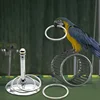 Bird Parrots Interactive Training Toys Intelligence Development Stacking Metal Ring Training Sets Birds Supplies Pet Accessories 5