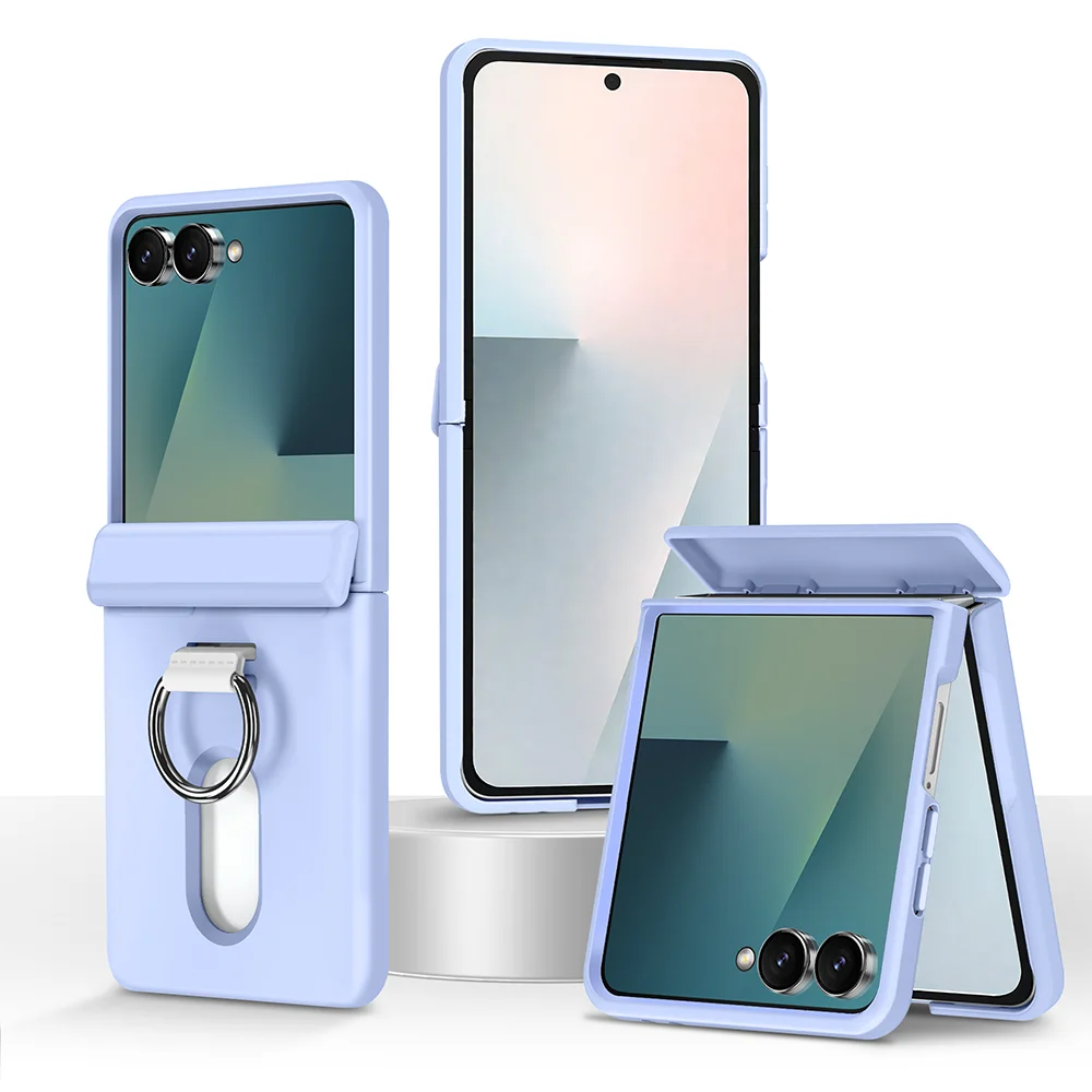 Luxury Slim Wallet Clip Phone Case with Card Slot and Finger Ring – Shockproof Cover