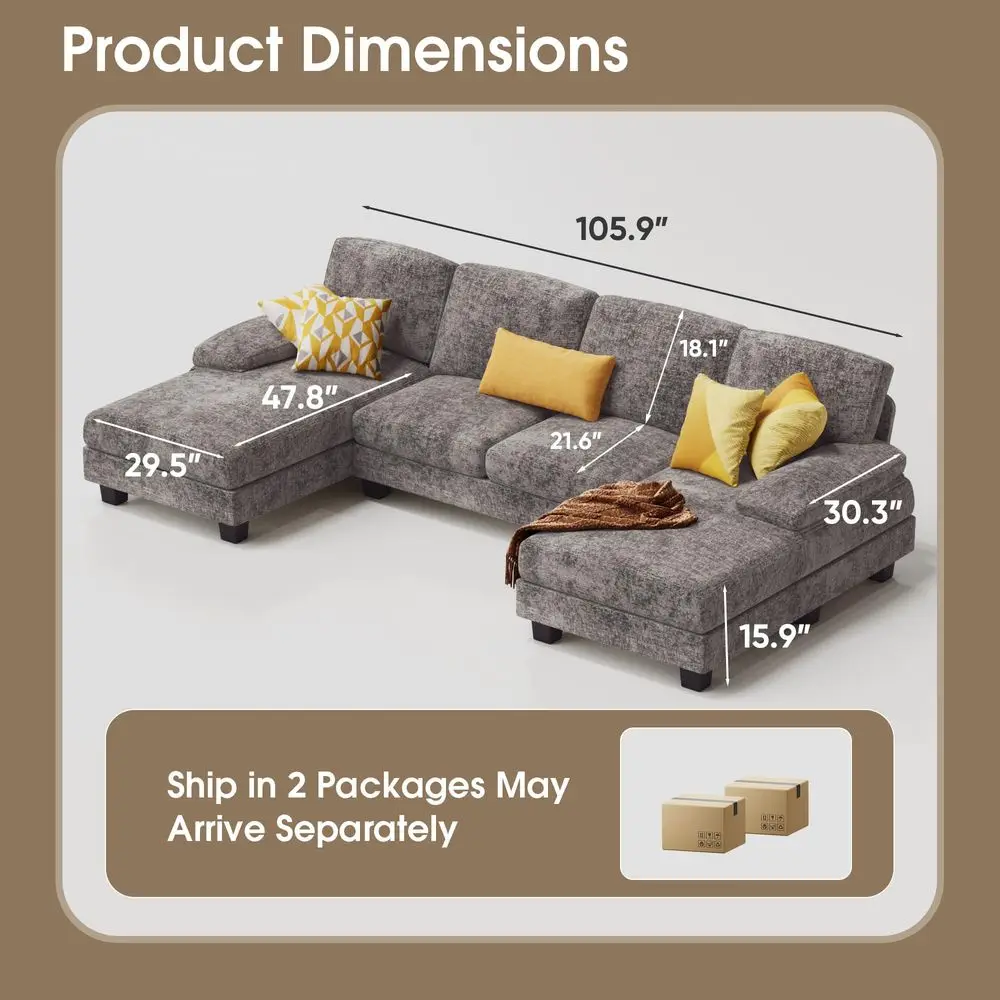 U-Shaped Sectional Sofa 1