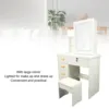 Makeup Table Dressing Table Modern Multi Functional Lighted Mirror Vanity Desk with Drawers Shelves Padded Stool for Bedroom 3