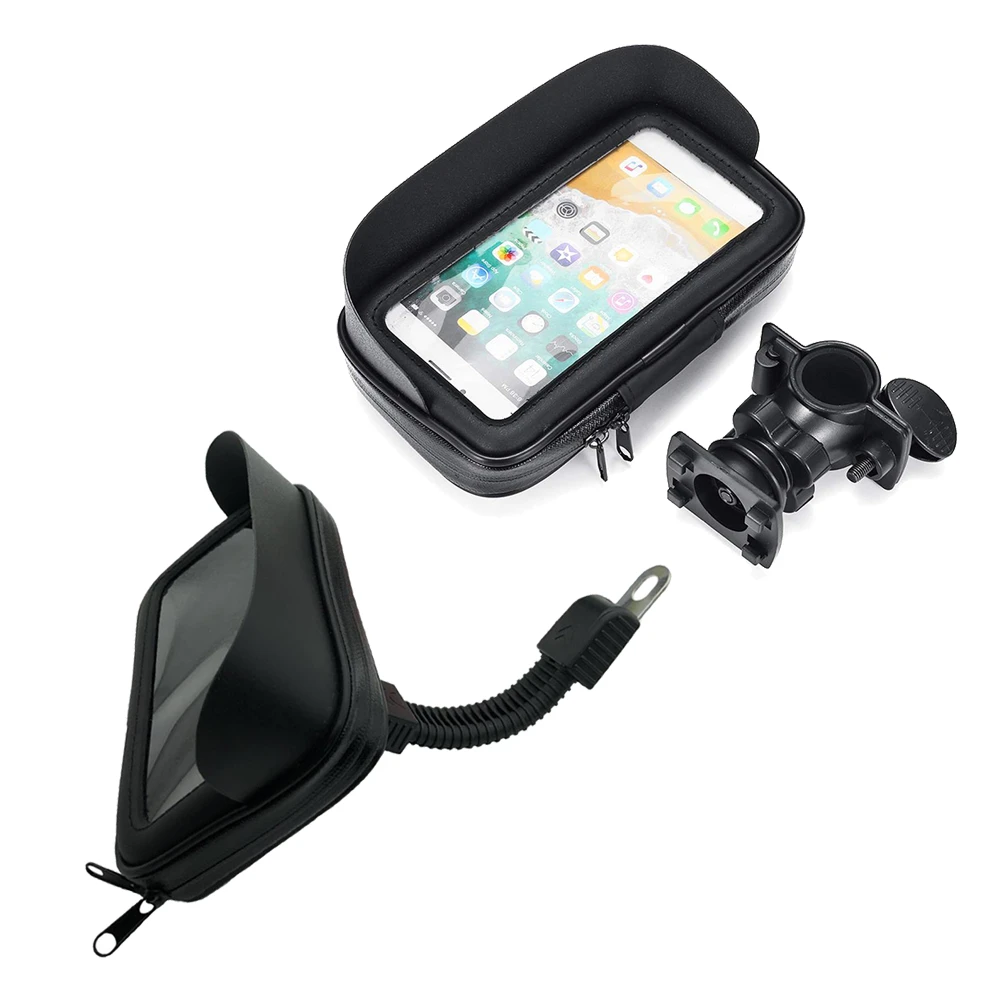 Waterproof Bicycle Motorcycle Mobile Phone Bag Holder Cycling Rearview  Handlebar Case Phone Support Gps Mount For Iphone 8 Xs 11 - Holders &  Stands - AliExpress