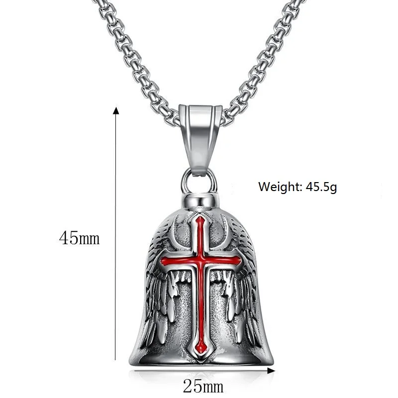 Stainless steel retro punk motorcycle Angel Lucky bell