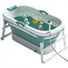 Adult Folding Plastic Bathtub  Portable Bathing Barrel Spa Bathtub 1