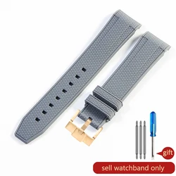Silicone Steel Needle Bucket Watch Strap with Woven Pattern, 20mm - 20MM (Dark Gray - GD - K14)