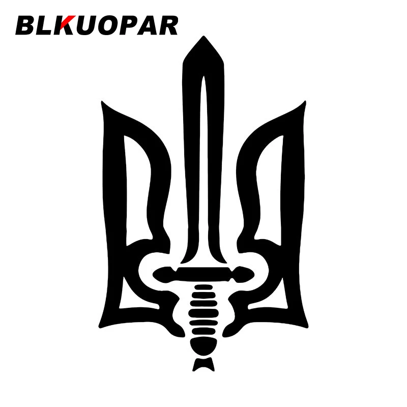 

BLKUOPAR украинское оружие, символ боевых действий, автомобильные наклейки, креативная виниловая наклейка, устойчивая к царапинам, высечка, бампер, товары для ноутбуков и автомобилей