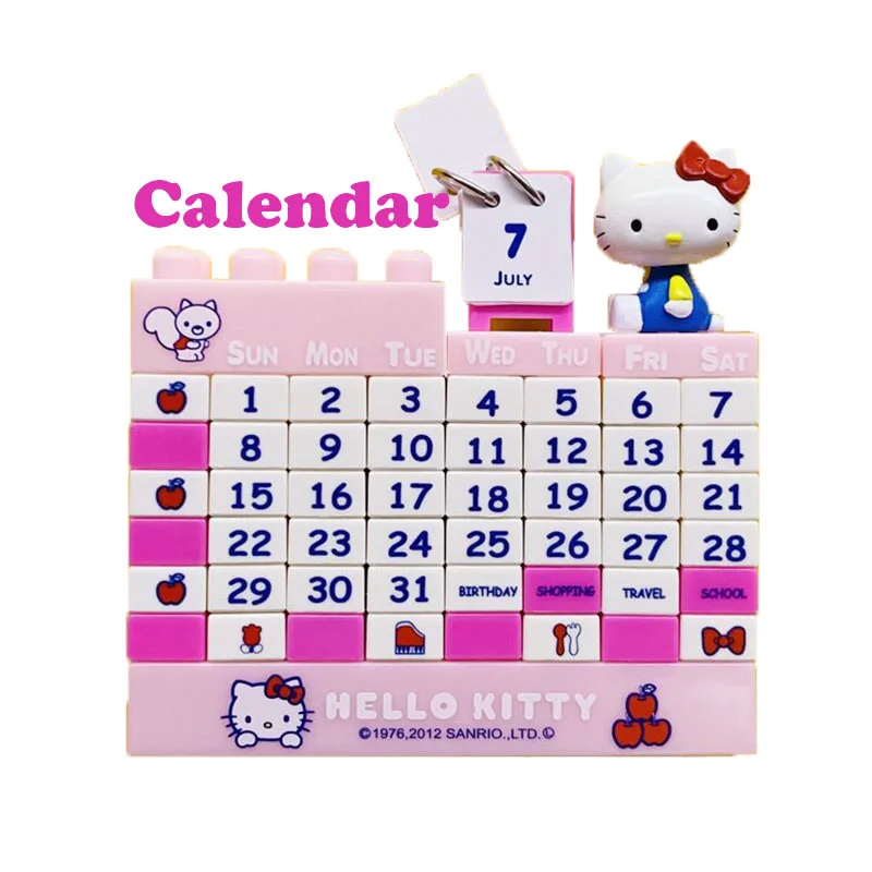 Hello Kitty Building Blocks Calendar | Hello Kitty Desk Blocks Calendar -  Diy Gift - Aliexpress