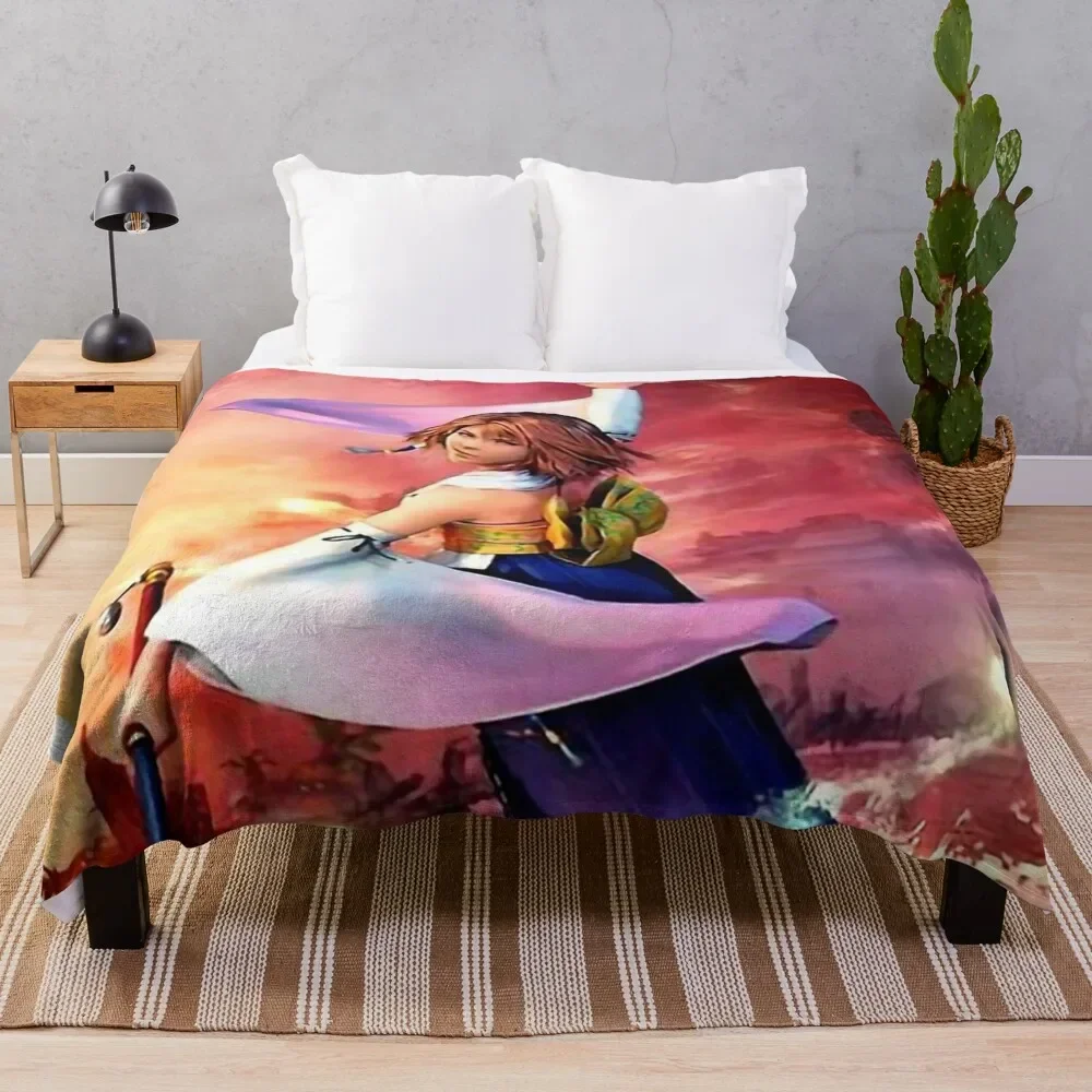 

Beauty Yuna FF X Throw Blanket blankets and throws Camping Blankets