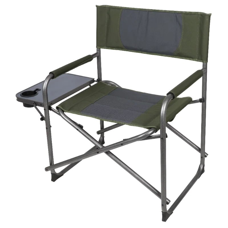 

Ozark Trail Oversized Director Chair with Side Table for Outdoor, Green Fabric