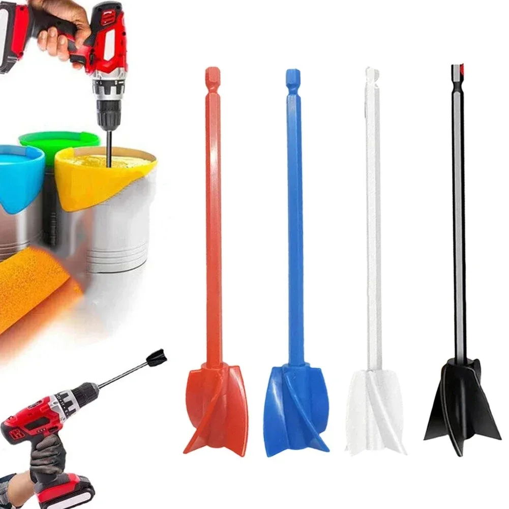 6.35mm Hex Shaft Drill Mixer Epoxy Resin Paint High Viscosity Stirring Paddle Attachment