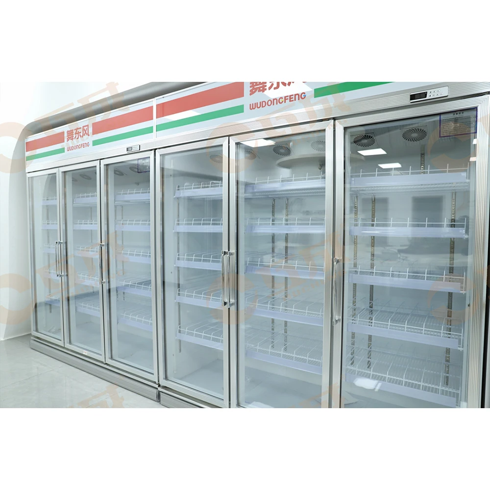 R290 Vertical Full Open Beverage Display Chiller Cooler Commercial Refrigerator