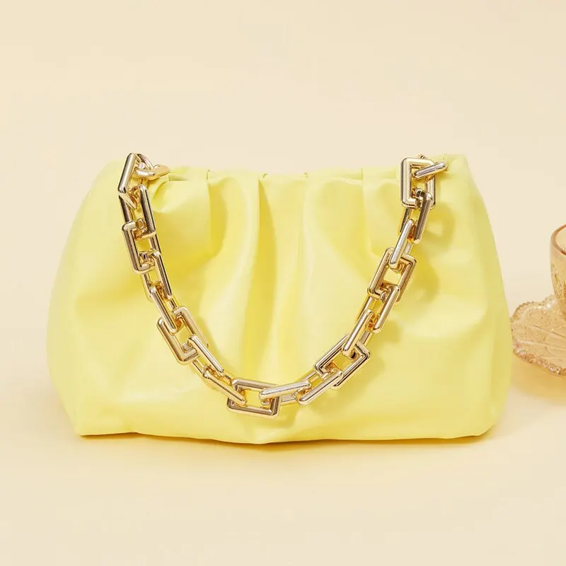 Golden Chain Bag Strap Detail View