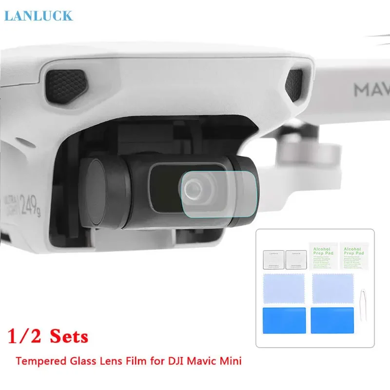 Camera Lens Protective Film DJI Mini 4K/Mavic Mini/Mini 2/Mini SE Drone 9H Tempered Glass Film Anti-scratch Lens Accessories