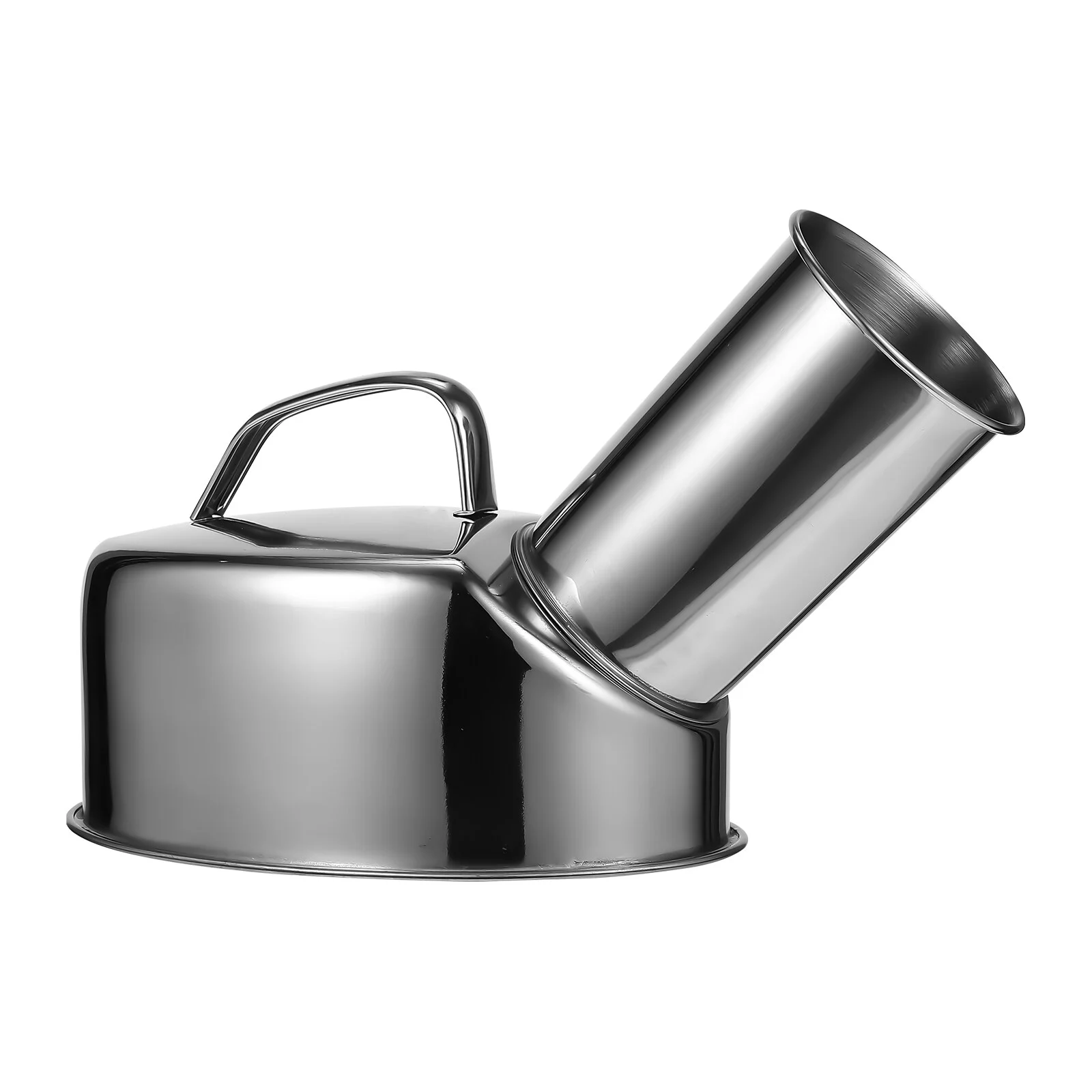 

Car Potty Stainless cups Steel Male Portable Bottles with Handle Container Metal Holder for Hospitals Emergency and emergency