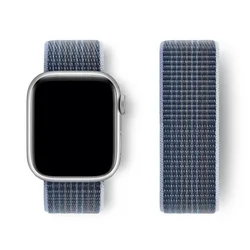 Premium Nylon Strap for Apple Watch - Versatile and Durable Bracelet Correa (Storm Blue)