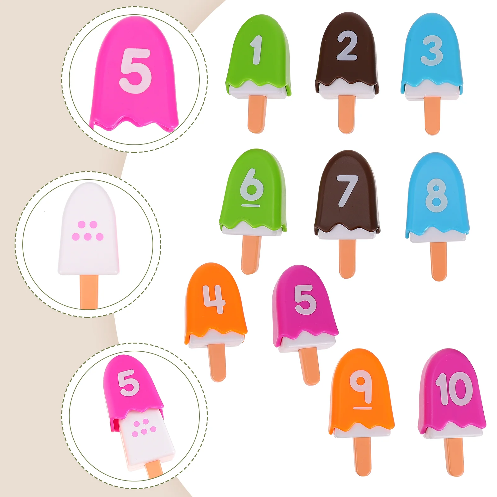 

Matching Toys Kids Number Popsicle Learning Toddlers Numbers Plastic Children Cognitive Educational