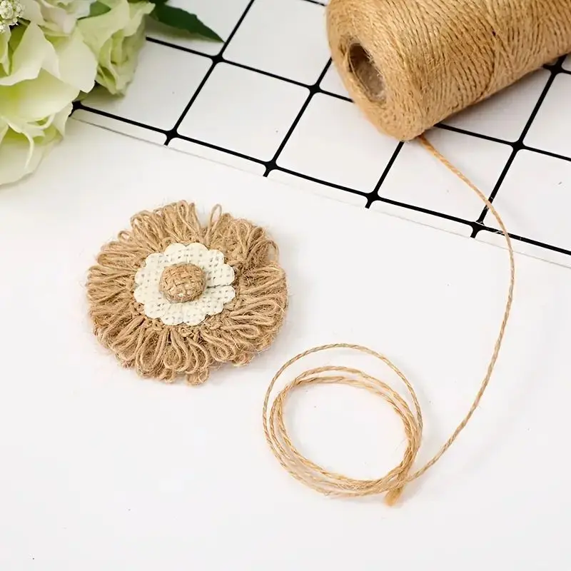 Description Picture 2 of item1pc 109 Yards Jute Rope, Jute Twine String, Hemp Cord For DIY Craft, Artworks Decoration, Gift Wrapping