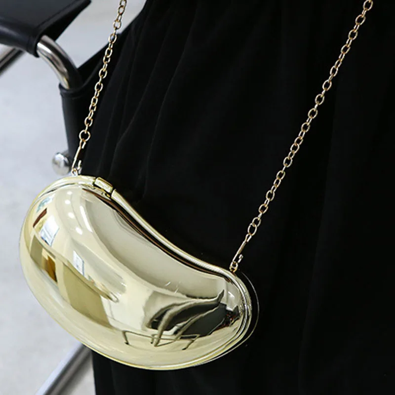 2024 Trend Plating Acrylic Clutch Handbag for Women Luxury Designer Branded Mango Shaped Evening Party Bags Box Shoulder Purses