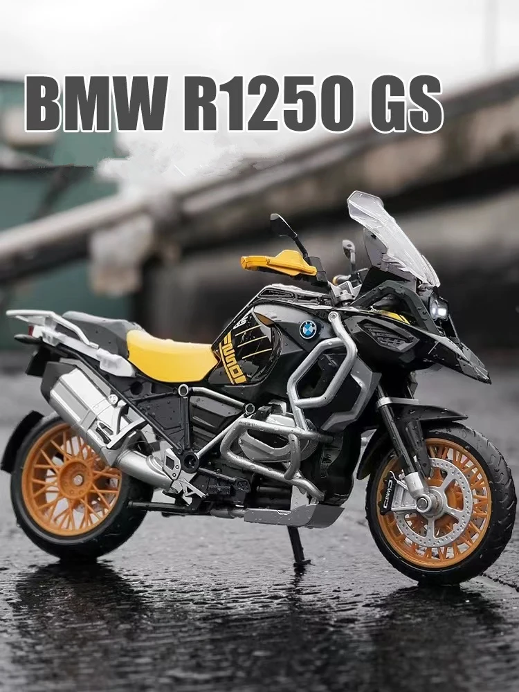1:12 BMW R1250GS ADV 합금 다이 캐스트 오토바이 모델 장난감 차량 컬렉션, 소리 및 조명, 오프로드 오토사이클 장난감, 자동차 선물, 신제품 