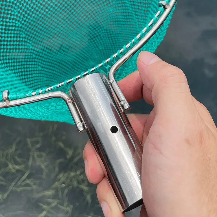 Fishing Net Fishing Landing Net Lawaia Fishing Landing Net Stainless Steel Net Head Multi-strand Nylon Fishing Fly Tool
