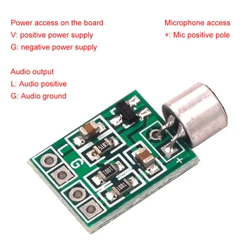 Mini microfono modulo amplificatore audio circuito altoparlante DC 2.5-9V 14x12mm accessori per microfono