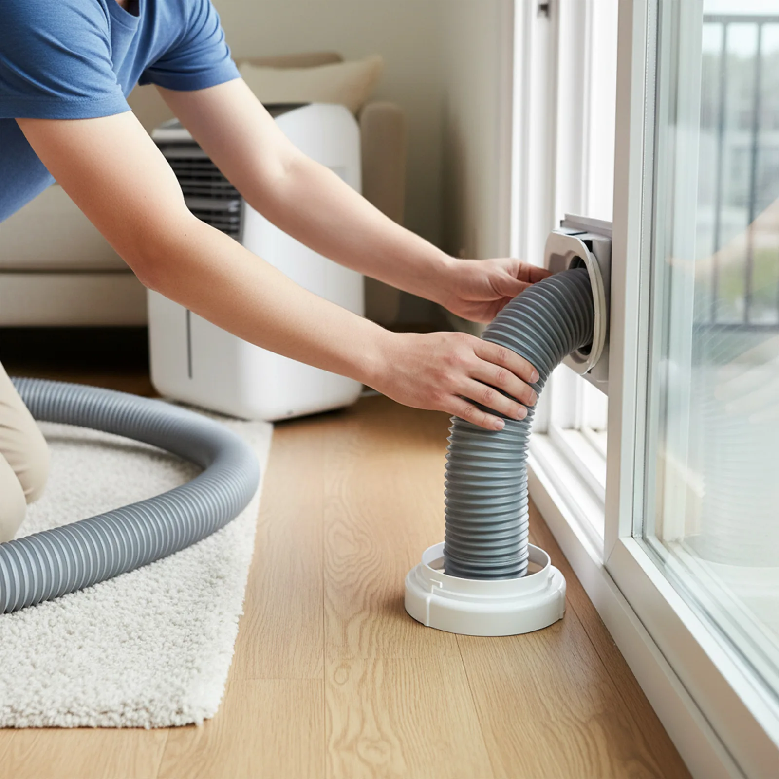 Midea 모바일 에어컨 배기 파이프 조인트 창 배플 어댑터 배기 덕트 액세서리 용 1pcs 150x50mm ?