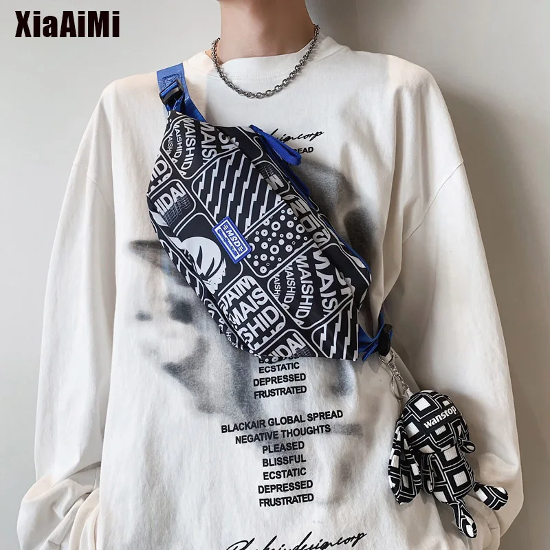 

Модная сумка на плечо для мужчин, вместительная модная крутая нагрудная сумка, 2023 Водонепроницаемая Высококачественная нейлоновая вместительная нагрудная сумка