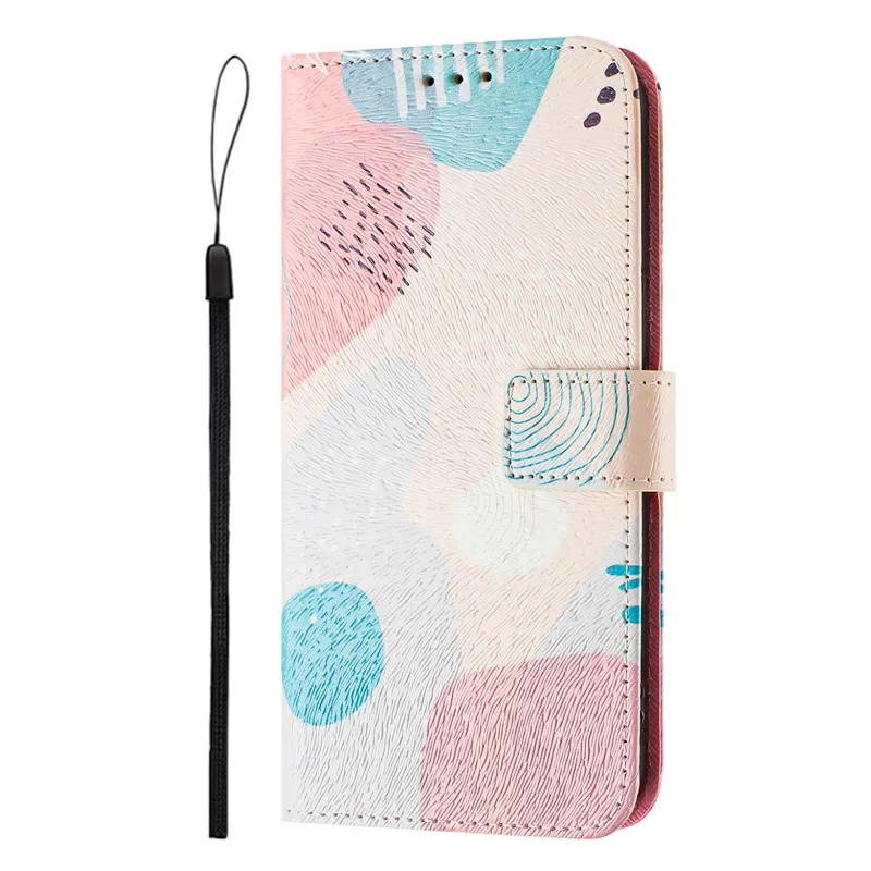Luxury Flip Leather Wallet Case with Floral Design