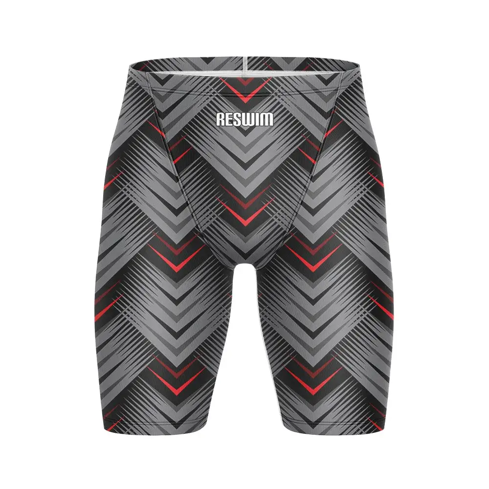Swimming Trunks Men's Print Swim Jammer Training Sports Beach Diving Surfing Pants Tights Shorts Summer Quick Dry Swimsuit