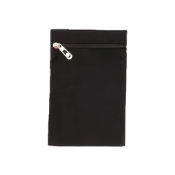 Zippered Hidden Pocket Solid Color Durable Polyester Security Bag (Black 1)