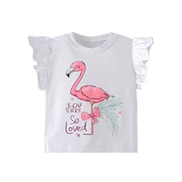 Jumping Meters 2-7T Flamingo Summer Girls T Shirts Sleeveless Hot Selling Kids Tees Tops Baby Costume Baby Shirts 1