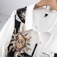 Print Vintage A-Line With Belt Loose Polo Neck Women's Dress Single-Breasted Knee Length Dresses For Women Clothing 2024 Fashion - Image 5