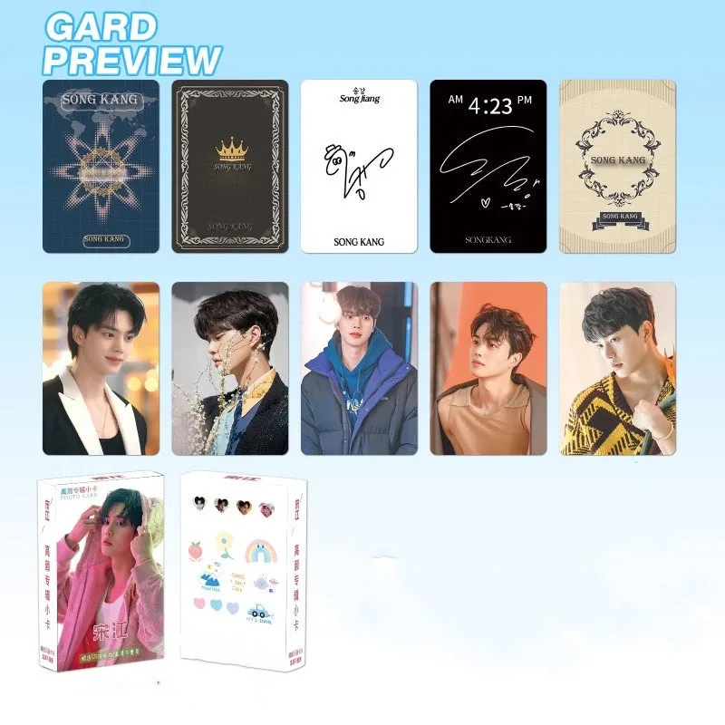 KPOP Kang Song Album Date With The Devil LOMO Card Greeting Card Girl Gift Postcard Photo KangSong 55pcs/set