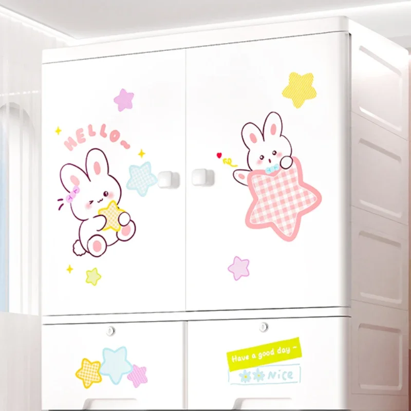 Clothes Rack Children Wardrobes Storage Closet Plastic Bedroom Children Wardrobes Baby Szafa Na Ubrania Home Furniture MR50CW