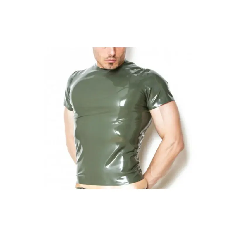 

Ручная работа, сексуальная армейская зеленая Искусственная резина, топы без молнии, короткие рукава, приталенная, крутая, Φ 0,4 мм