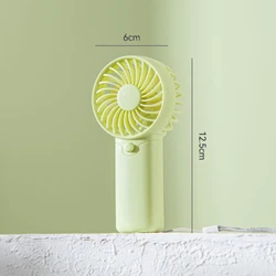 Portable Handheld Fan with Detachable Battery and Hanging Rope - Ideal for Desktop and Outdoor Use (Green)