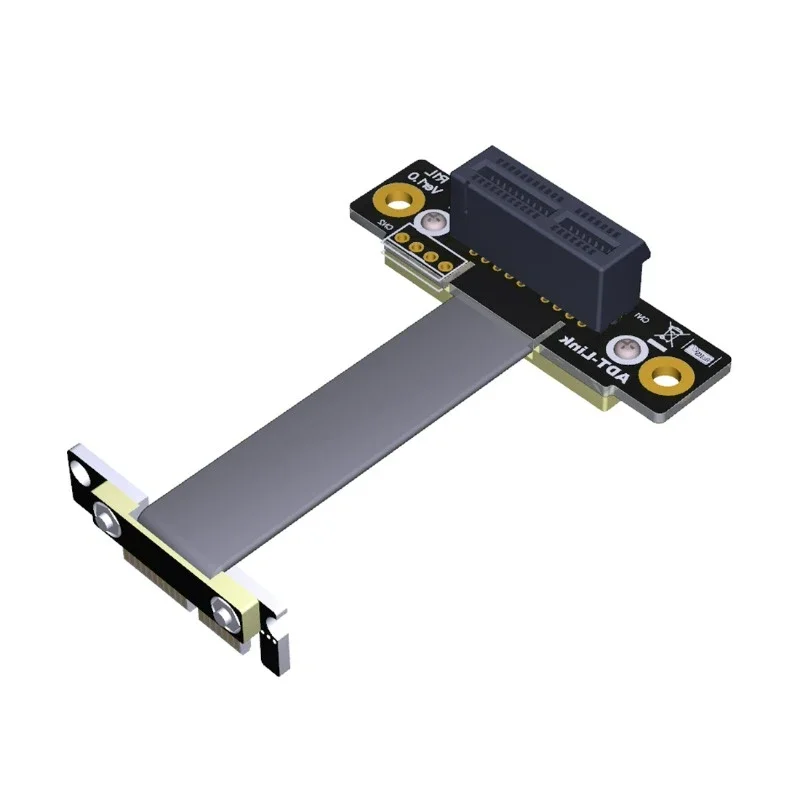 PCIE X1 Riser Cable Dual 90 Degree Right Angle PCIe 3.0 x1 to x1 Extension Cable 8Gbps PCI Express 1x Riser Card Ribbon Extender pcie riser cable
