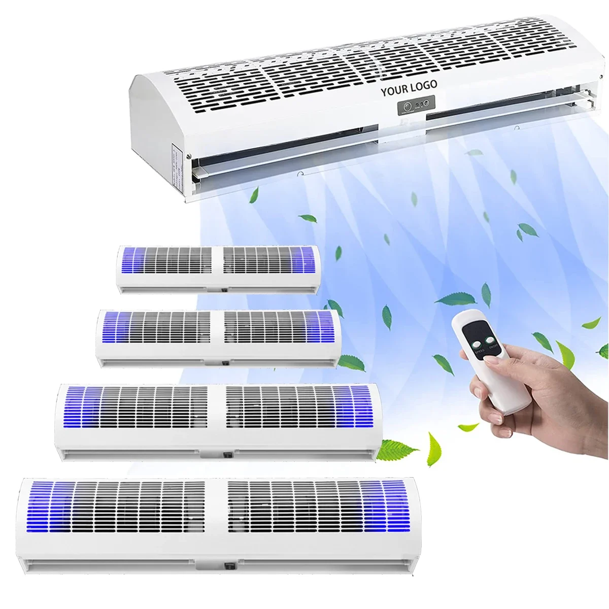 BSSC Natural Wind Air Curtain For Shopping Mall Air Conditioning Hot Sale Cross Flow Curtain Door Entrance Fan