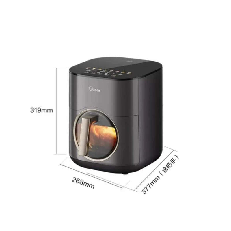 Midea 220V Air Fryer Home 5.5L Visible Multifunctional Smart Automatic Fryer French Fry Machine Oil-Free Electric Fryer 6