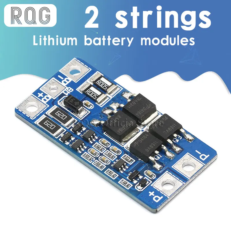 

2S 10A 7.4V 18650 lithium battery protection board 8.4V balanced function/overcharged protection Good