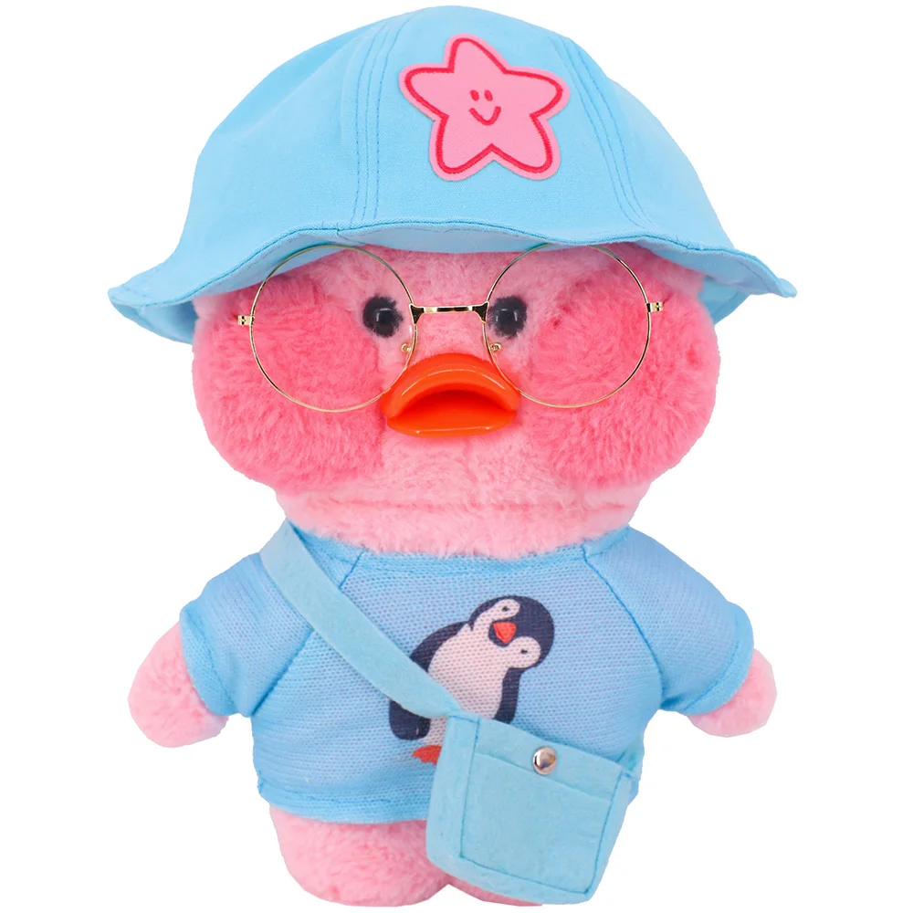 4 Piece/Set 30 Cm Duck Doll Clothes Accessories Handmade Sweater lalafanfan Plush Stuffed Toy Glasses Bag Stuffed Animal Gifts